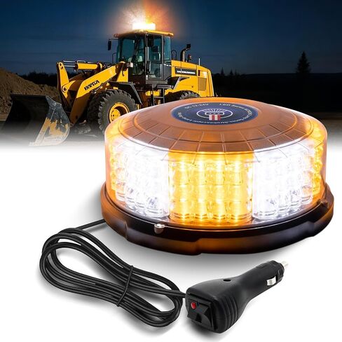 96-LED Rooftop Warning Beacon Light,7" Amber Magnetic Strobe Lights for Trucks,Emergency Flashing Lights for Vehicles,Caution Hazard Lights for 12V-24V Service Tractor Forklifts Snow Plow in Saudi Arabia
