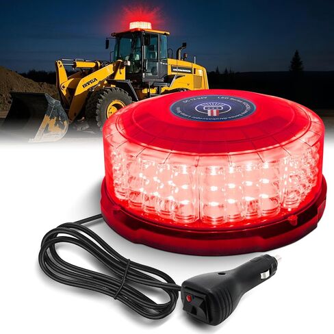 96-LED Rooftop Warning Beacon Light,7" Amber Magnetic Strobe Lights for Trucks,Emergency Flashing Lights for Vehicles,Caution Hazard Lights for 12V-24V Service Tractor Forklifts Snow Plow in Saudi Arabia