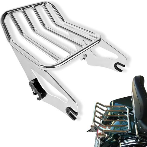 Detachable Two-Up Luggage Rack Mounting Rack Tour Pack Mount Compatible with 2009-2024 Harley Touring Road King Ultra CVO Limited Street Glide Road Glide Electra Glide Black in Kuwait