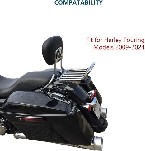 Detachable Two-Up Luggage Rack Mounting Rack Tour Pack Mount Compatible with 2009-2024 Harley Touring Road King Ultra CVO Limited Street Glide Road Glide Electra Glide Black in Kuwait