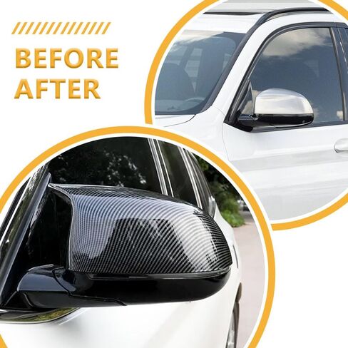 Mirror Caps Fitment for BMW 2PCS-Set (Carbon Fiber Style, F22 F30 F32 F36) in Saudi Arabia