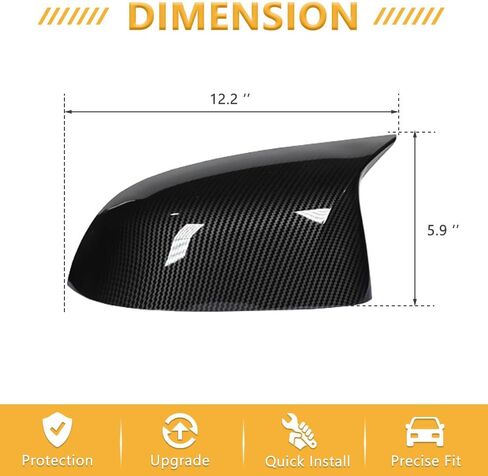 Mirror Caps Fitment for BMW 2PCS-Set (Carbon Fiber Style, F22 F30 F32 F36) in Saudi Arabia