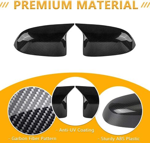 Mirror Caps Fitment for BMW 2PCS-Set (Carbon Fiber Style, F22 F30 F32 F36) in Saudi Arabia