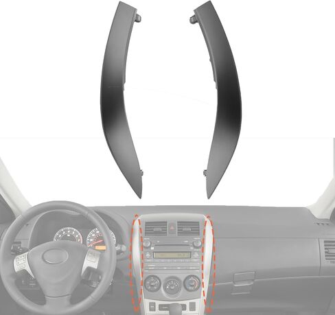 ACLONG Central Dashboard Cover Strip Trim Compatible with Toyota Corolla 2009 2010 2011 2012 2013 Left & Right Upper Side Dash Board A/C Outlet Air Vent Panel Trim Replaces 5543602330 5543502370-2PCS in Kuwait