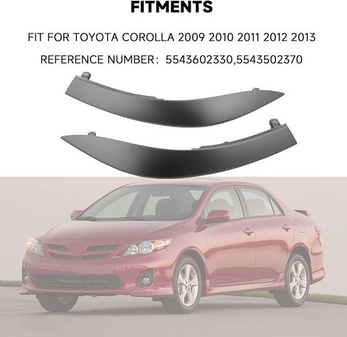 ACLONG Central Dashboard Cover Strip Trim Compatible with Toyota Corolla 2009 2010 2011 2012 2013 Left & Right Upper Side Dash Board A/C Outlet Air Vent Panel Trim Replaces 5543602330 5543502370-2PCS in Kuwait