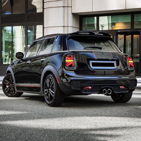 مصابيح خلفية LED من VLAND متوافقة مع BMW Mini Cooper F55 F56 F57 2014-2021، مجموعة المصابيح الخلفية Union Jack مع إشارة الانعطاف الخلفية، أزواج جانبية L+R (عدسة دخان بإطار ملون) in Kuwait