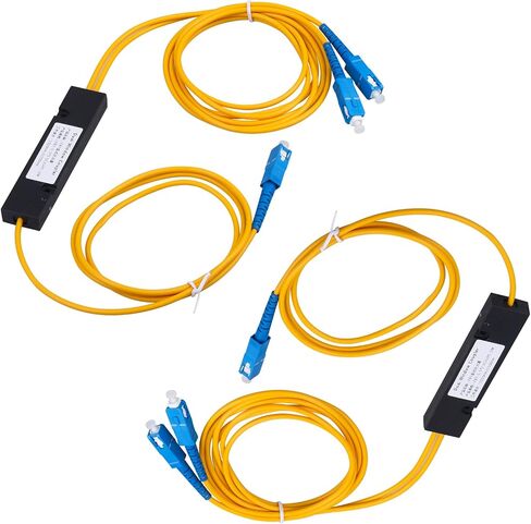 SC/UPC فاصل FBT من الألياف الضوئية 1x2 (1 في 2 خارج) وضع فردي 1310/1550 نانومتر لتوزيع إشارة الشبكة (3 عبوات) in Saudi Arabia