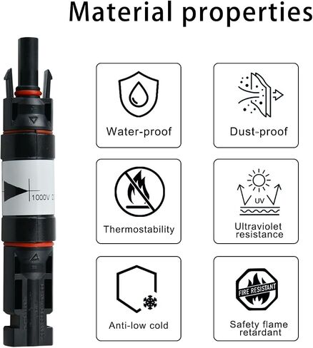 5 PCS Solar PV Connector, Solar Fuses Holder Inline IP67 Waterproof Solar Fuse Connector Solar Male to Female Anti-Reverse Diode Photovoltaic Connector for Solar Panel and Solar Controller (15A) in Kuwait