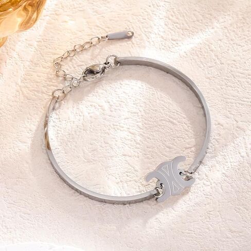 Bangle stainless steel 18K Gold plated for Women. Jewelry Set, trendy accessories women's waterproof bracelet in gift box. Cuff luxury bracelets are trendy gifts for the holiday in Saudi Arabia