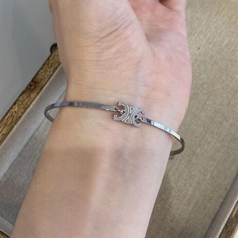 Bangle stainless steel 18K Gold plated for Women. Jewelry Set, trendy accessories women's waterproof bracelet in gift box. Cuff luxury bracelets are trendy gifts for the holiday in Saudi Arabia