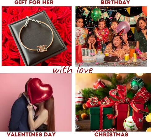 Bangle stainless steel 18K Gold plated for Women. Jewelry Set, trendy accessories women's waterproof bracelet in gift box. Cuff luxury bracelets are trendy gifts for the holiday in Saudi Arabia