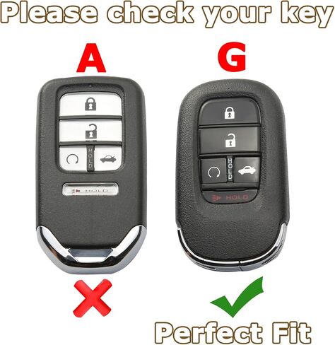 2Pcs Keyshell for Honda Key Fob Cover Case Fits Honda 2022-2025 Accord Civic HR-V CR-V Odyssey Pilot Sport SI EX EX-L Touring Accessories in Kuwait