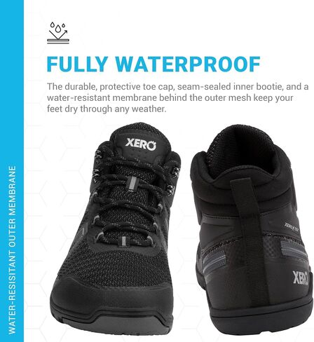 Xero Shoes Barefoot Hiking Shoes for Men | Xcursion Fusion Waterproof Hiking Boots | Zero Drop Shoes for Men, Wide Toe Box, Minimalist in Kuwait