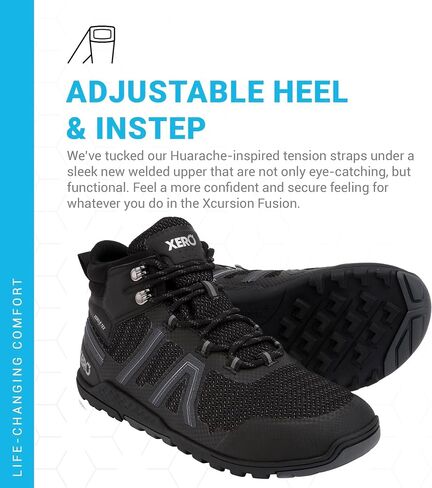 Xero Shoes Barefoot Hiking Shoes for Men | Xcursion Fusion Waterproof Hiking Boots | Zero Drop Shoes for Men, Wide Toe Box, Minimalist in Kuwait