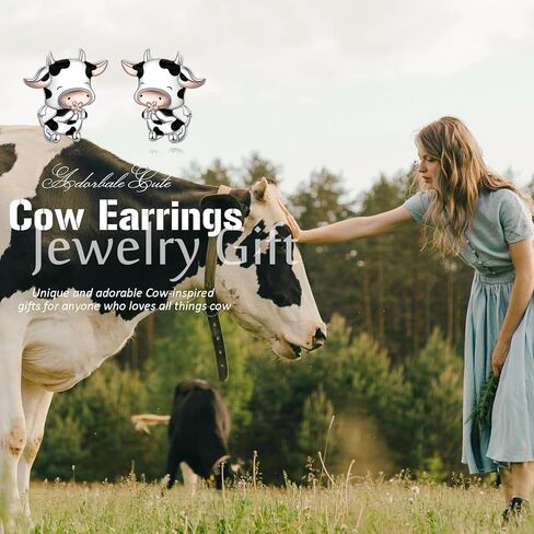 أقراط بطبعة بقرة للنساء من الفضة الإسترليني عيار 925 هدية مجوهرات in Kuwait