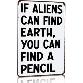 Students Teachers Gift High School Middle School Decor Sign Funny Math/English/Science/History Class Tin Sign for Home Classroom Study Room Wall Decor 8x12 Inch (3126)