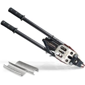 WOODPECKER C50 11 Gauge Heavy-Duty Manual Hog Ring Gun, 1-1/2" Crown, 13.5 to14 mm Closure Diameter, Snap-Ring Plier Hog Ring Tool with Auto-feed System for Gabion, Wire Cages, Fencing