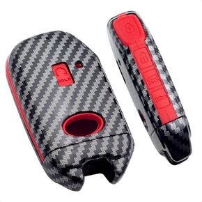 Key Fob Case Compatible with KIA CEED CERATO Forte NIRO SELTOS Sorento Soul SPORTAGE Telluride 5 Button Silicone Rubber Black