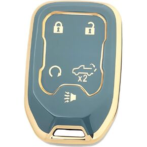 Keyless Entry Remote Accessories Car Key Fob Cover Case Fit for Chevy Silverado GMC Sierra 1500 2500HD 3500HD (Black) in Kuwait
