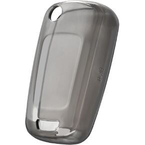 OFFCURVE Transparent Key Fob Cover for Chevy, Key Case Cover Fit for Chevrolet Chevy GMC Buick Encore Terrain Malibu Camaro Cruze Impala Equinox Volt Spark Sonic Car Smart Key Accessories, Black