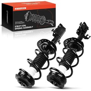 A-Premium Front Pair (2) Complete Strut & Coil Spring Assembly Compatible with Nissan Rogue 2008 2009 2010 2011 2012, FWD, To 2/2012, Driver and Passenger Side