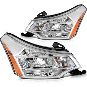 SCITOO Headlight Assembly Fits For 2008-2011 for Ford Focus Headlamp Driver and Passenger Side