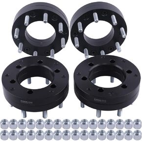 VLAOSCHI Black Forged 5x5.5 to 8x6.5 Wheel Adapters 2 Inch Compatible with Dodge-Ford-Ram 5 Lug 5x139.7 Truck Adapted to 8 Lug 8x165.1 Wheels - Pack of 4