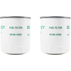 استبدال فلتر الوقود HH166-43560 16631-43560 19090-55580 متوافق مع محرك Kubota V2203 V3307 SVL75 SVL90 M8540 M8560 M9000 M9540 (عبوة من 2)