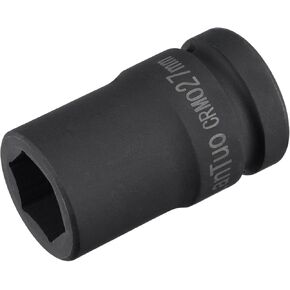 uxcell 1" Drive by 38mm 6-Point Impact Socket, CR-V 80mm Length, Standard Metric Sizes