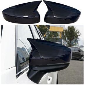2PCS New Rear Mirror Cover Caps for Mazda CX5 CX-5 2017 2018 2019 2020 2021 2022 2023 2024 2025 ABS Side Door Wing Mirror Covers Exterior car Accessories -Bright Black.