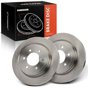 A-Premium 13.23 in (336 mm) Rear Drilled and Slotted Disc Brake Rotors Compatible with Ford, Lincoln Models - F-150 F150 2018-2020, Expedition 2018-2021, Navigator 2018-2021, 2-PC Set