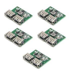 5PCS Green 9V/12V/24V to 5V 3A DC-DC Dual USB Output Buck Voltage Board USB DC-DC Voltage Buck Regulator Step Down Power Supply Module Step-Down Charging Module