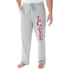 Peanuts Snoopy Men's Pajama Pants Love Loungewear Sleep Bottoms Lounge Pants