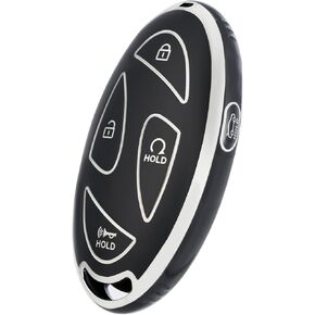 for Hyundai Key fob Cover, Soft TPU Car Key Cover Case for 2022-2024 Hyundai Loniq Elantra Sonata Santa fe Tucson Santa Cruz Palisade Veloster Accent Accessories(5 Buttons)