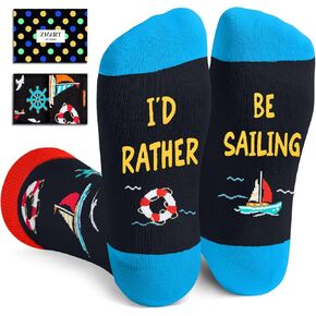 Zmart Funny Racing Gifts for Men Women Teens - Boating Sailing Socks, Biking Socks for Bicycle Enthusiasts
