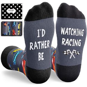 Zmart Funny Racing Gifts for Men Women Teens - Boating Sailing Socks, Biking Socks for Bicycle Enthusiasts