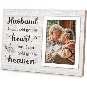Loss of Husband Memorial Picture Frame - Memorial Gifts for Loss of Husband Sympathy Gifts for Loss of Husband Memorial Frame 4x6 Inch for Photo Condolences/Remembrance Gift for loss of Husband