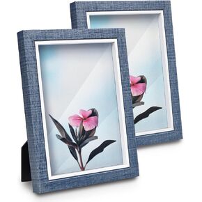 Picture Frames 5x7 Navy Blue Picture Frames Set of 2 for Wall and Tabletop Home Decor Gift for Birthday, Anniversary, Mother's Day