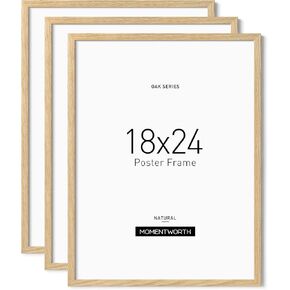 11x14 Picture Frame with Mat for 8x10, Solid Oak Wood 11x14 Frame with Tempered Glass, Natural Wood 11 x 14 Picture Frames for Wall Mounting(Single,Oak)