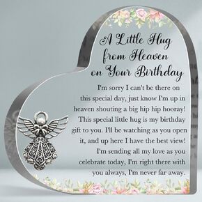 Anniversary Romantic Gifts for Couples, Happy 16th Wax Anniversary Heart Shape Acrylic Sign, Happy Anniversary Decorative Gifts for Husband Wife, Home Desk Acrylic Keepsake