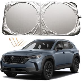 XHRING Windshield Sun Shade for Mazda CX50 CX-50 2023 2024 2025 CX-9 CX9 2016-2024 Accessories, Car Front Window Sunshade Sun Visor Shield for Mazda CX50 2023