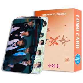 ShaoKun 96PCS TXT 2025 New Photocard Sets,60PCS TXT Lomo Cards and 36PCS Waterbottle Stickers Gift for Fan Collection (Orange)
