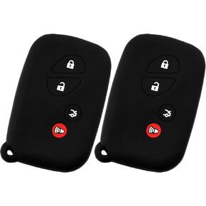 KeyGuardz Keyless Entry Remote Car Smart Key Fob Outer Shell Cover Protective Case for ES GS is LS (Pack of 2)