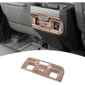 for Silverado Rear Air AC Vent Cover Trim for Chevy Silverado/GMC Sierra 2022 2023 2024 Black Wood Grain Interior Accessories 1pcs