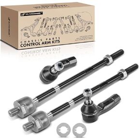 A-Premium Set of 4, Front Inner & Outer Tie Rod End Kit, Compatible with Volkswagen Jetta 1999-2005, Jetta City 2007-2009, Golf 1999-2006, Golf City 2007-2010, Beetle 1998-2010