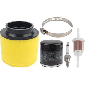 0470-391 Dual Stage Air Filter with Oil Filter Fuel Filter Spark Plug Compatible with Arctic Cat 400 2X4 4X4 GREEN RED 375 2X4 4X4 GREEN RED TBX FS-936 0470-322