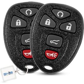 Keyless Fob Replacement Fits for Chevy Traverse 2007-2016 Tahoe Suburban GMC Acadia Yukon XL Buick Enclave Cadillac Escalade Saturn Outlook OUC60270 OUC60221 Keyless Entry Remote Control 15913415