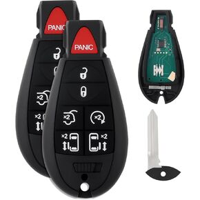 Key Fob Remote Replacement Fit for Chrysler Town and Country 2008-2016 / Dodge Grand Caravan 2008-2020 / Volkswagen Routan 2009-2012, 433MHz 7 Buttons M3N5WY783X IYZ-C01C ID46 Chip