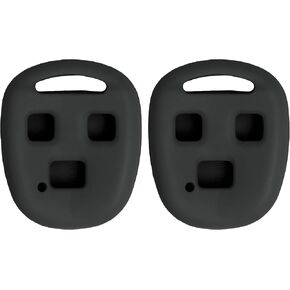 Keyless2Go Replacement for New Silicone Cover Protective Cases for Remote Keys with FCC HYQ1512V N1412BBB HYQ12BBT - Black - (2 Pack)
