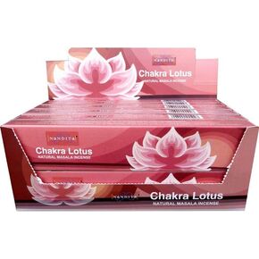 NANDITA Incense Sticks Chakra Lotus 12 x 15 gm